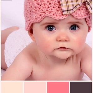 Crochet Hat Pattern Sweet Scalloped Beanie Includes Sizes Newborn to Adult image 3