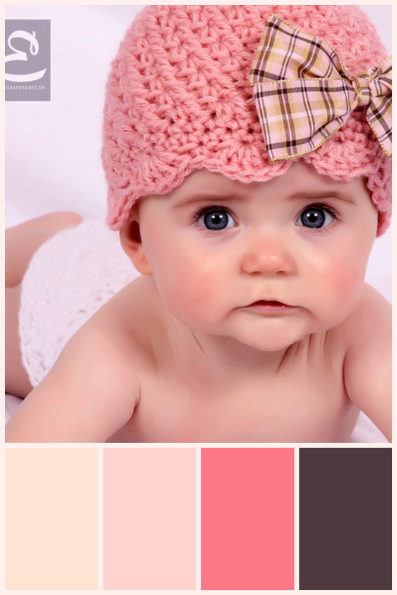Crochet Hat Pattern Sweet Scalloped Beanie Includes Sizes Newborn to Adult image 3