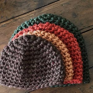 Crochet Beanie Pattern for Beginners with Video Tutorial - Sizes Newborn to Adult XL