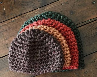 Crochet Beanie Pattern for Beginners with Video Tutorial - Sizes Newborn to Adult XL