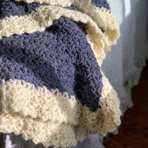 Crochet Blanket Pattern Crochet Throw Pattern Cedar Ridge Crochet Blanket with Beginner Step By Step Video Tutorial image 5