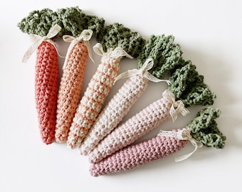 Vintage Farmhouse Crochet Carrot Pattern - Easter Decor Amigurumi Pattern Instant Download