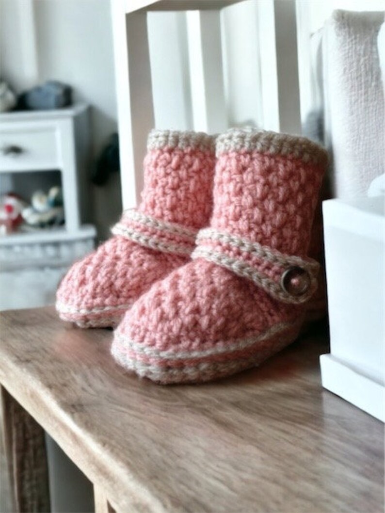 Crochet Baby Booties Pattern Brighton Crochet Baby Booties Pattern Crochet Baby Pattern Boots Baby Booties Crochet Pattern image 3