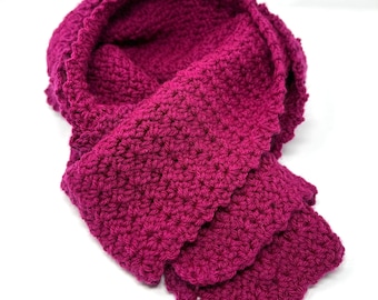 Crochet Scarf Pattern – Easy Beginner Friendly Crochet Wrap for Women – Winter Scarf Digital Pattern - Video Tutorial