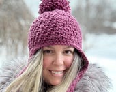 Crochet Hat Pattern with Earflaps, Cumberland Ski Hat for Baby, Toddler, Girls, Boys, Men and Women Crochet Winter Hat Pattern PDF Download