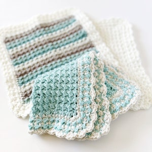 Crochet Dishcloth Pattern with Photo Tutorial - Brookside Cottage Crunch Crochet Dishcloth add Farmhouse Charm to Your Kitchen or Bathroom