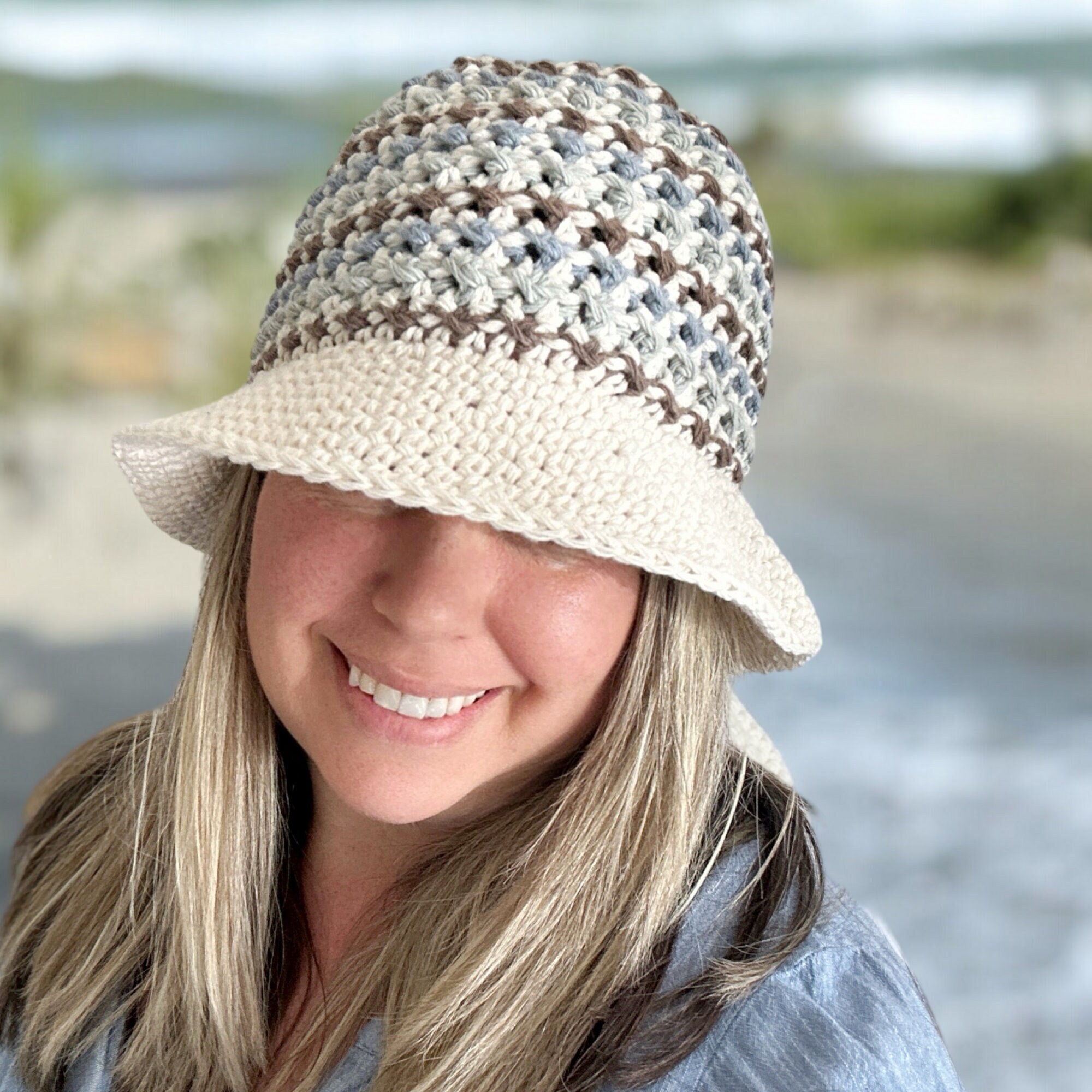 thumbnail image 2 of Lunukopi Cotton Bucket Hats For Woman Man's Sun Hats For Women's Beach Hats 2 of 13