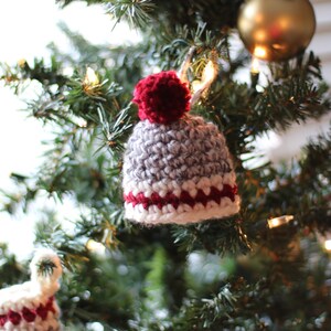 Crochet Christmas Pattern Crochet Hat Ornament Pattern Mini Crochet Hat Ornatment image 2