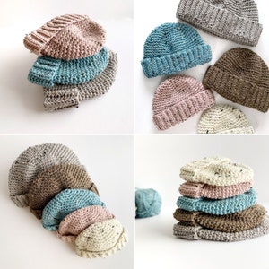 Crochet Beanie Pattern Fishermans Cap Crochet Beanie Pattern Includes 5 Sizes Newborn to Adult image 2