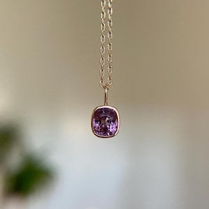 14K Solid Gold 0.65 Carat Natural Pink Spinel Charm 14K Natural Spinel Charm Gift For Her Birthday Spinel Fine Jewelry