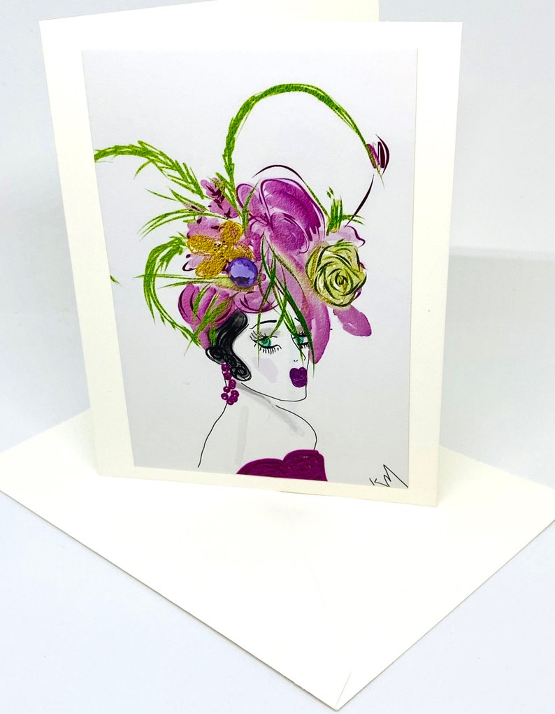 FASHION GREETING CARDS Ky Derby Hat