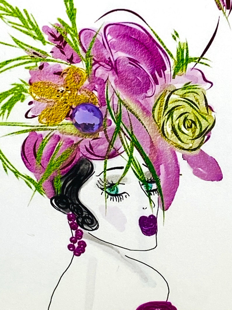 FASHION GREETING CARDS Ky Derby Hat