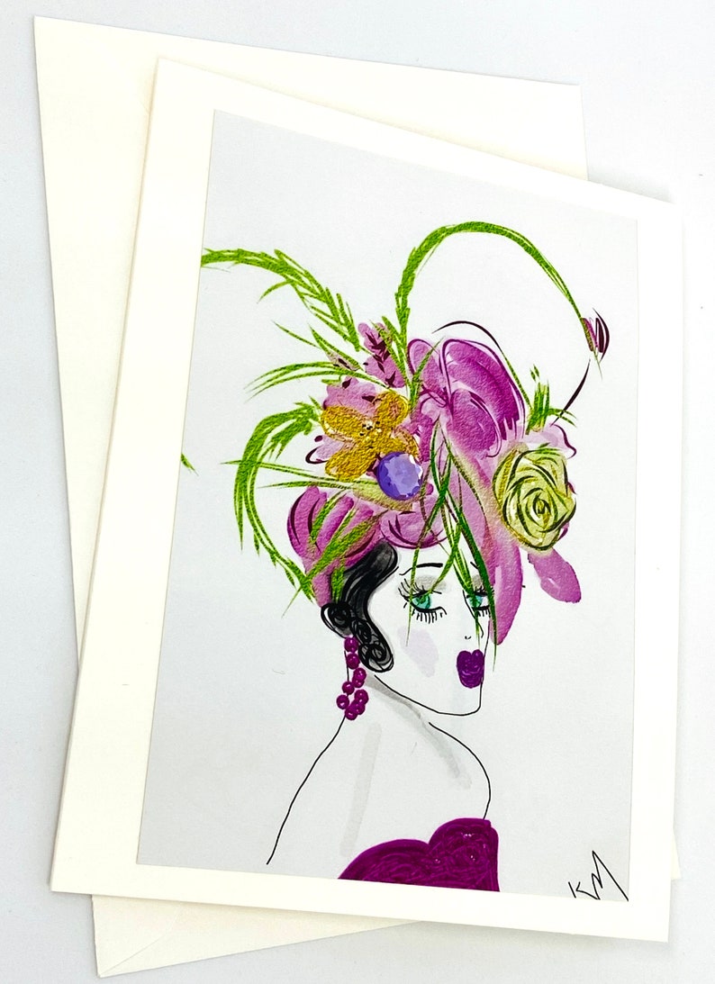 FASHION GREETING CARDS Ky Derby Hat