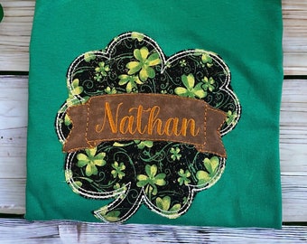 personalized shirt, saint patricks day shirts, saint patricks day, st patricks day, irish shirt, shamrock shirt, kids, embroidered shirt