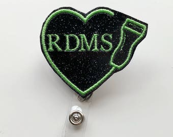 RDMS, Ultrasound Badge Reel, Nurse Badge Reel, Ultrasound Tech, Nurse Gift, Sonographer gift, Maternity Nurse, Badge Reel, Badge Holder