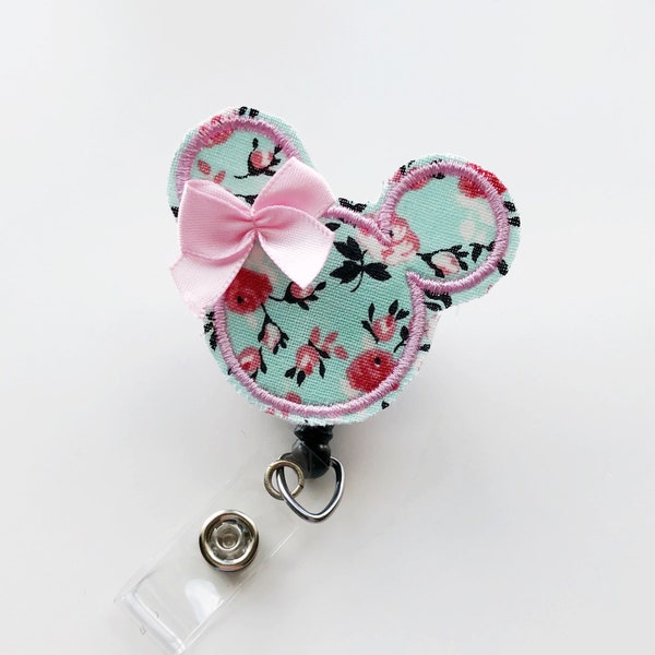 Name Badge, Name Badge Holder, Badge Clip, Badge Reel, Nurse Badge Reel, Nursing Badge Reel, Nurse Gift, Pediatric Nurse Gift, Minnie Mouse