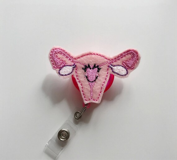 Uterus Badge Reel Labor and Delivery NICU ID Holder OB Baby Nurse