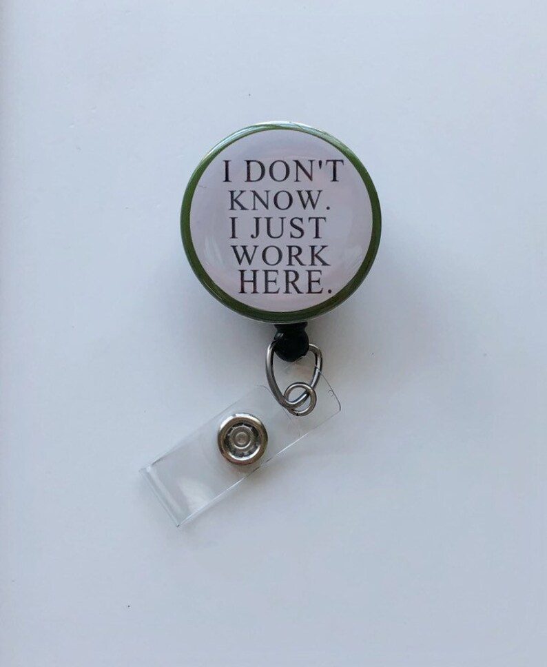 Funny Badge Reel Coworker Gift Coworker Gag Gift Nurse Etsy