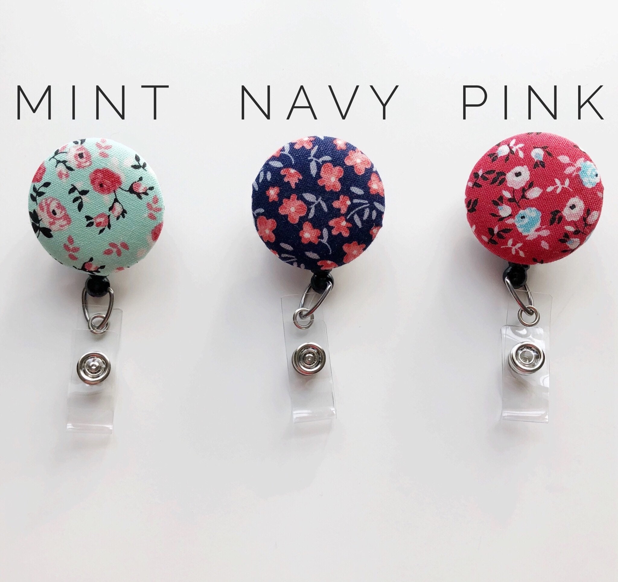 Nurse Badge Reel Flower Badge Reel Retractable Badge Badge Etsy