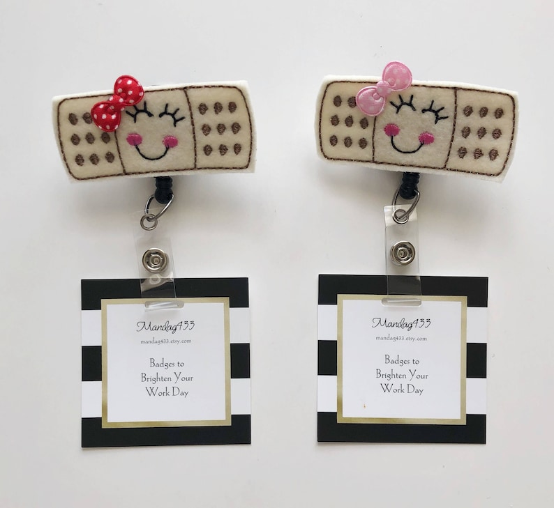 Nurse Badge Reel Bandaid Badge Reel Nurse Name Badge Band Etsy