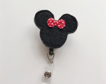 Minnie mouse badge, Disney Name Badge, disney badge reel, Name Badge, Key Badge Holder, Badge Holder, Nurse badge reel, badge reel nurse