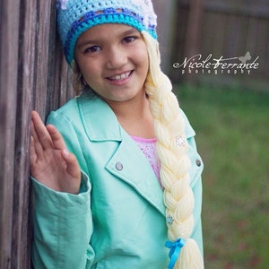 frozen crochet pattern, frozen crochet hat, elsa crochet hat pattern, anna crochet hat pattern, frozen hat pattern, immediate download image 5