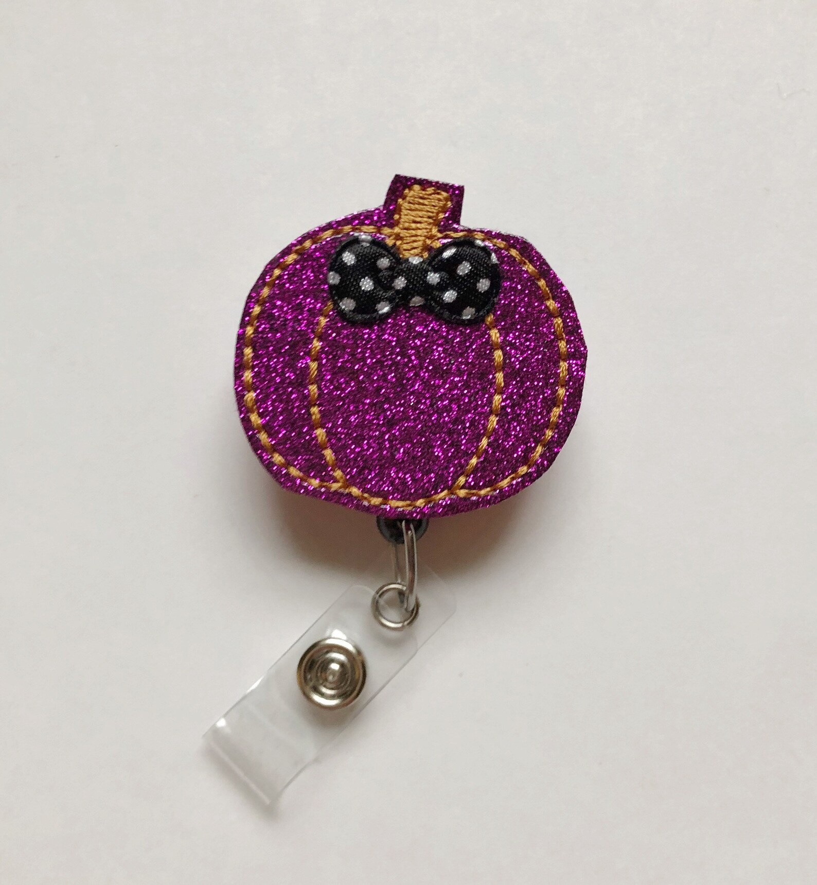 Fall Badge Reel With Clip | Cozy Season Pumpkin Thanksgiving Retractable ID Holder For Nurse, Teacher, Office Worker
