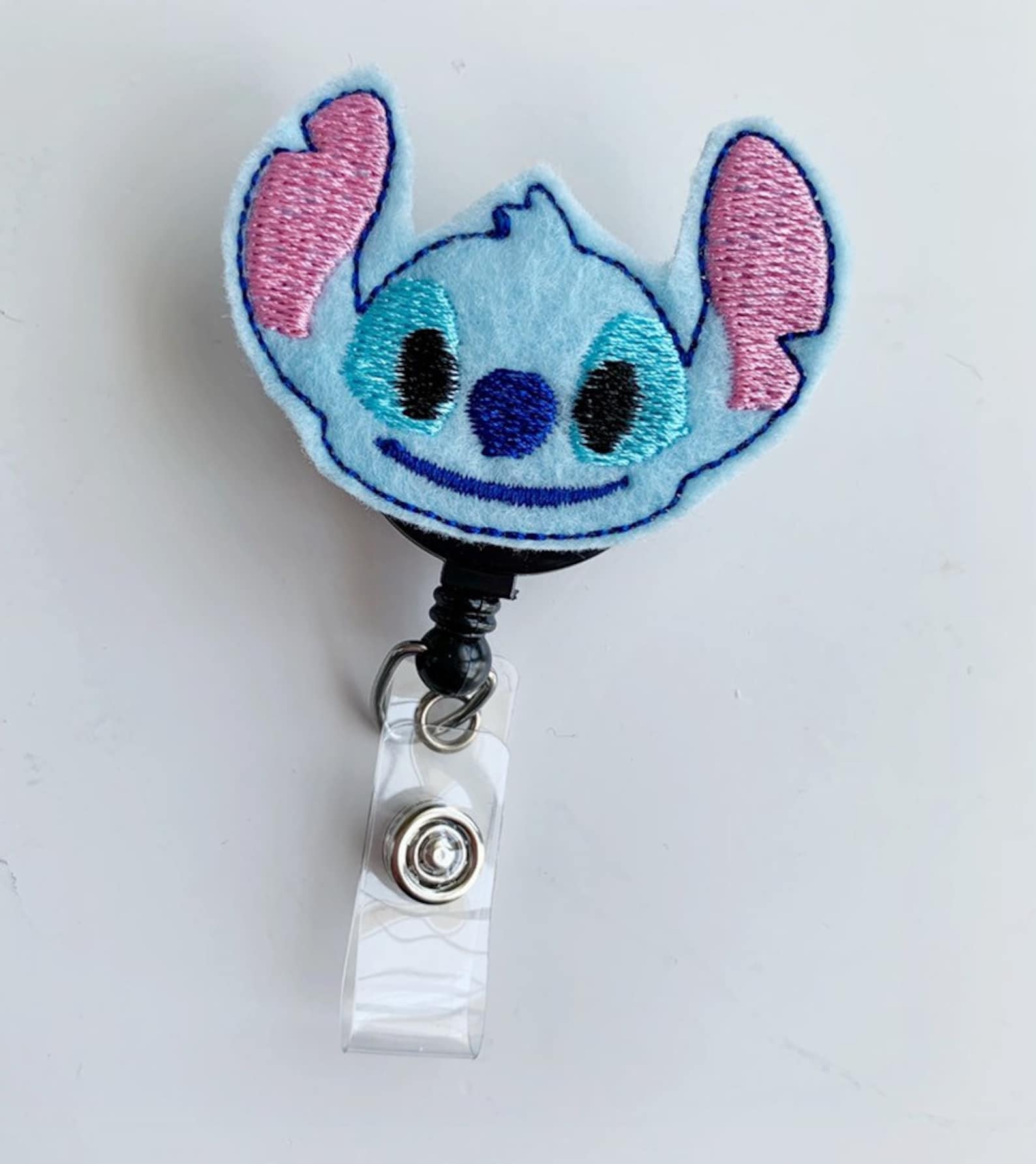 Stitch Badge Reel Disney Name Badge Name Badge Key Badge Etsy