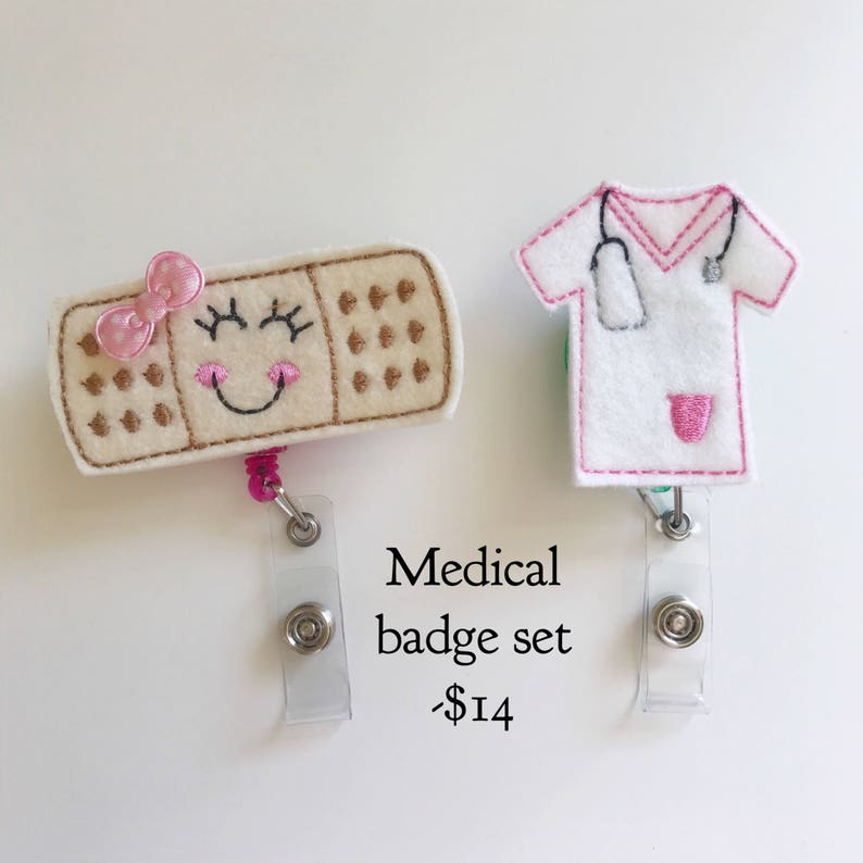 Nurse badge reel doctor badge holder retractable badge Etsy