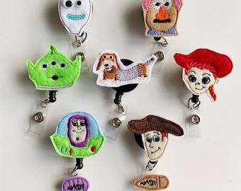 Disney badge reel, toy story badge reel, nurse badge reel, badge holder, retractable badge, nurse gift, badge reel, buzz lightyear, woody