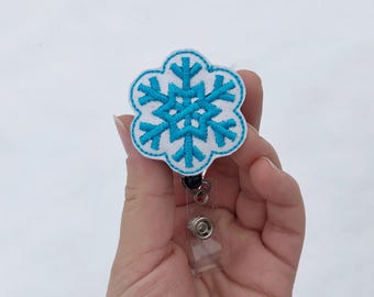 Snowflake Badge Reel, Christmas Badge Reel, Nurse Badge Reel, holiday Badge Reel, Badge Holder, ID Badge Holder, ID Badge Reel, Nurse gift