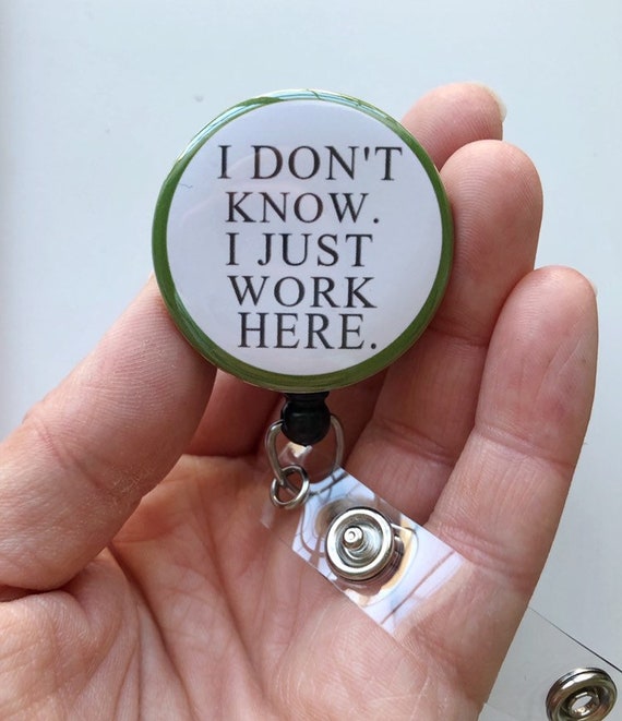 Funny Badge Reel Coworker Gift Coworker Gag Gift Nurse Etsy