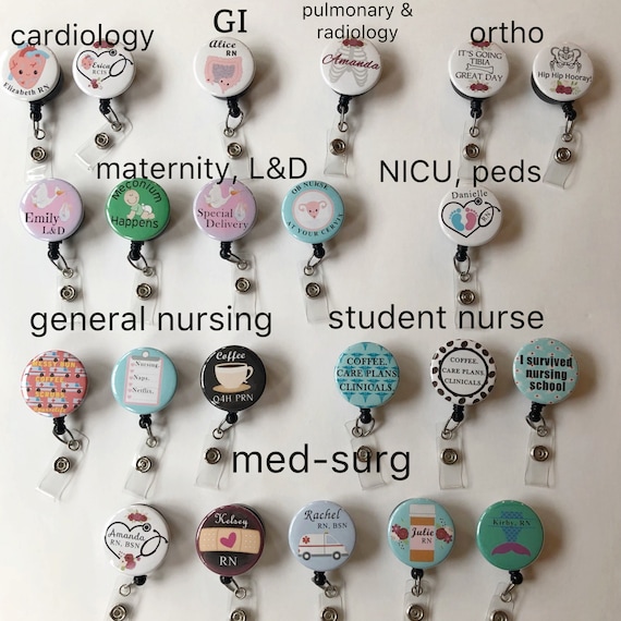 Nurse badge reel Medical student gift Badge Reel Retractable Badge Holder Personalized RN Badge Reel Nursing Badge Reel ID Badge Reel