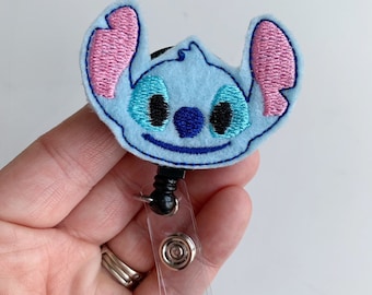 Stitch badge reel, Disney Name Badge, Name Badge, Key Badge Holder, Nurses Badge Reel, Badge Holder, Nurse Badge Reel, Disney Nurse Gift