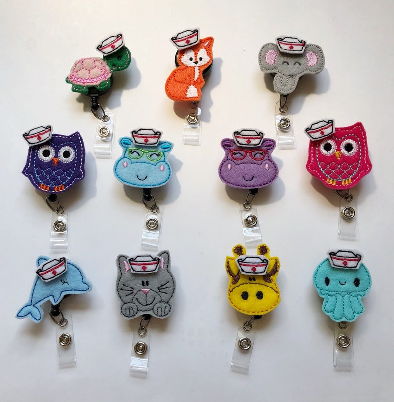 Nurse Badge Reel Animal Badge Reel Nurse ID Tag Cute Badge Etsy
