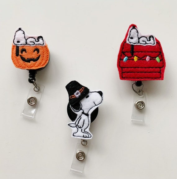 Snoopy Badge Reel, Nurse Badge Reel, Badge Reel, Badge Holder, ID Badge  Holder, ID Badge Reel, Nurse Badge Holder, Fall Badge Reel 