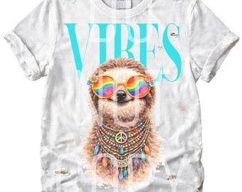 Vibes Groovy Faultier Vogue Digitaler Download