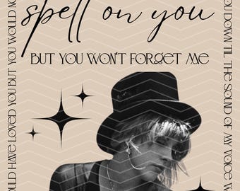 Time Cast A Spell On You Stevie Fleetwood Mac PNG Digital Design
