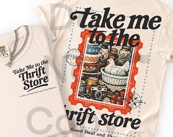 Bring mich zum Thrift Store Vintage PNG Digital Design