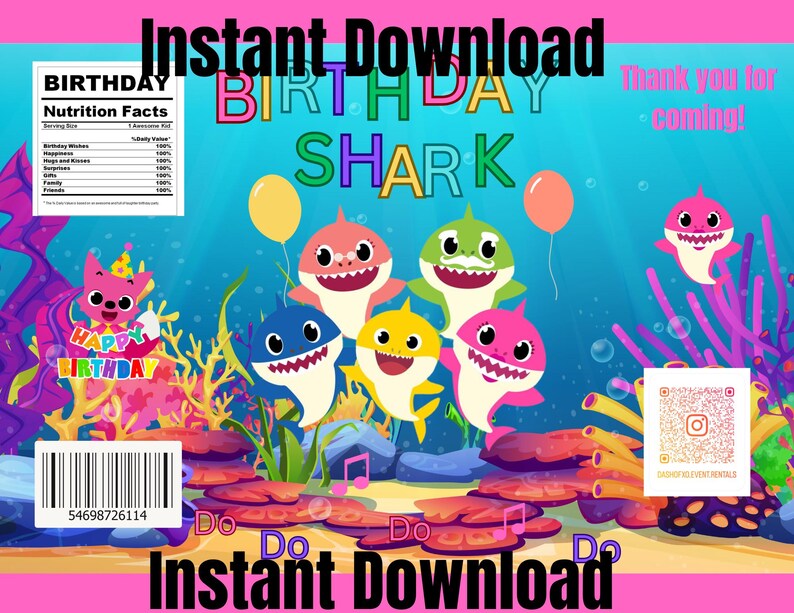Baby Shark Chip Bag - Etsy
