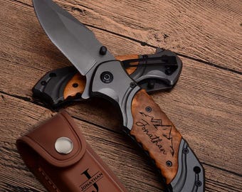 Groomsmen Gift Knife, Pocket Knife, Personalized Groomsman Gift, Engraved Pocket Knife, Fathers Day Gift, Personalized Gift for Him