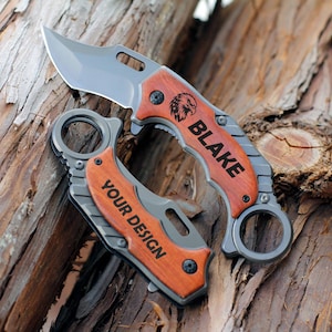 Engraved Pocket Knife for Boyfriend, Personalized Knife for Husband, Hunting Knife, Custom Knife, Boyfriend Gift, Husband Gift, Pocket Knife
