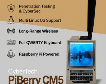PiBerry Terminal - Raspberry CM5 portatile con Linux Pi OS, Parrot, Kali