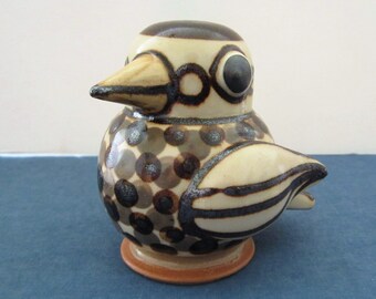 E K 1985 Erling & Karin Heerwagen Studio Art Pottery Stoneware Bird Denmark