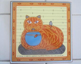 Taylor Ny KITTY KATFISH TRIVET 1982 by Win Ng San Francisco