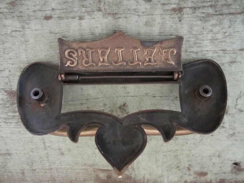 Antique Brass Mail Slot Hardware for Letter Drop Front Door Etsy