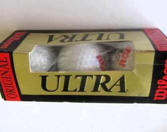RCA GOLF BALLS Nipper Chipper Logo Wilson Ultra Package of 3 Unused