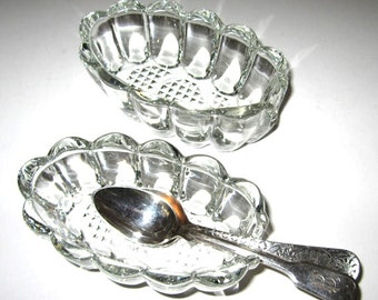 Princess House CRYSTAL Spoon Fork Flatware HOLDER Rests Buffet Servers CHOICE Set of 2 or 3