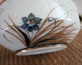 Xochiquetzal 2 Handled Bowl Mexican Pottery with Butterflies