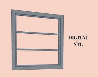 1:12 Maßstab Puppenhaus Fensterrahmen STL-Datei | Miniatur 3D Druck (Digitaler Download)